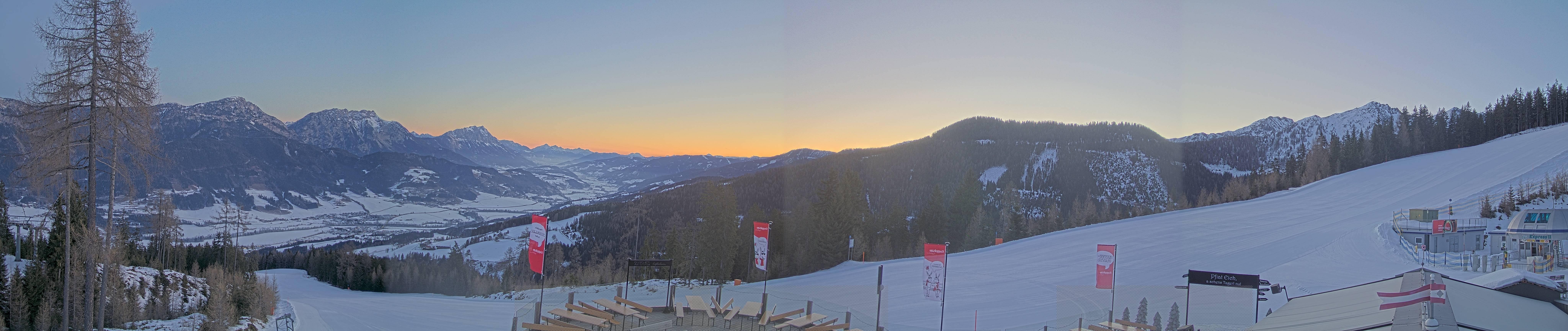 Archiv Foto Webcam Hauser Kaibling - Blick ins Ennstal von der Knapplhütte