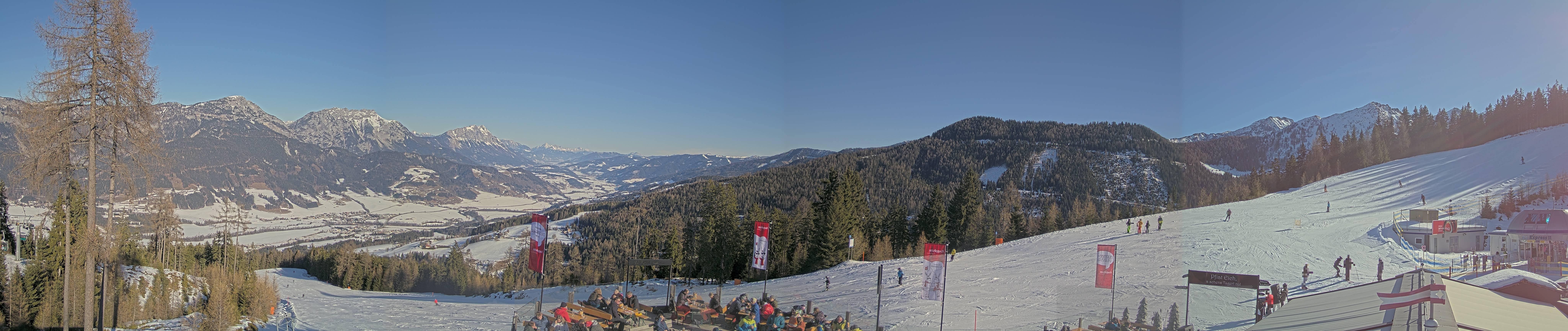 Archiv Foto Webcam Hauser Kaibling - Blick ins Ennstal von der Knapplhütte