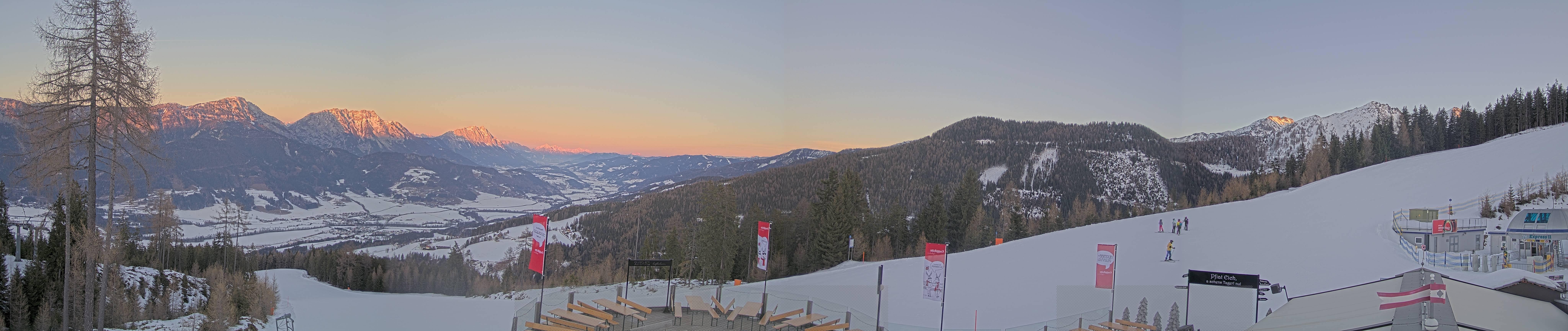 Archiv Foto Webcam Hauser Kaibling - Blick ins Ennstal von der Knapplhütte