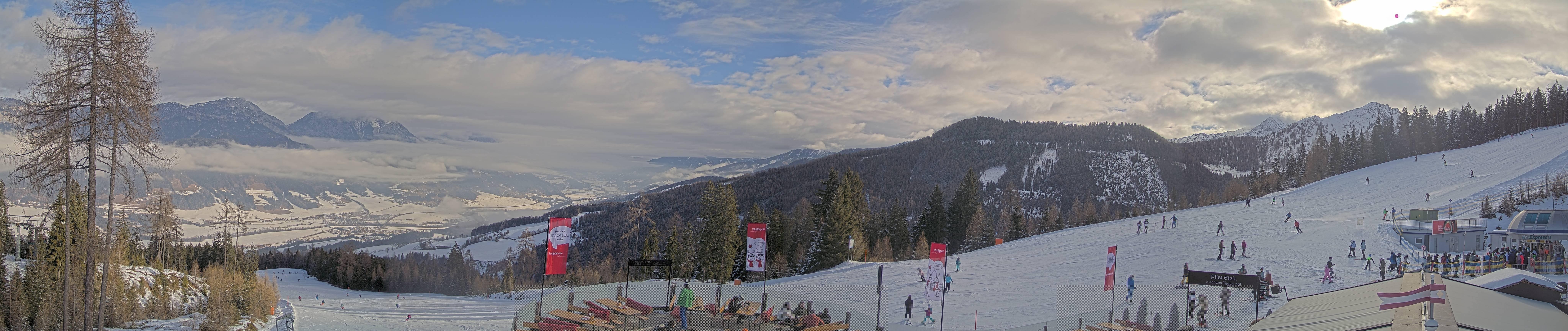 Archiv Foto Webcam Hauser Kaibling - Blick ins Ennstal von der Knapplhütte