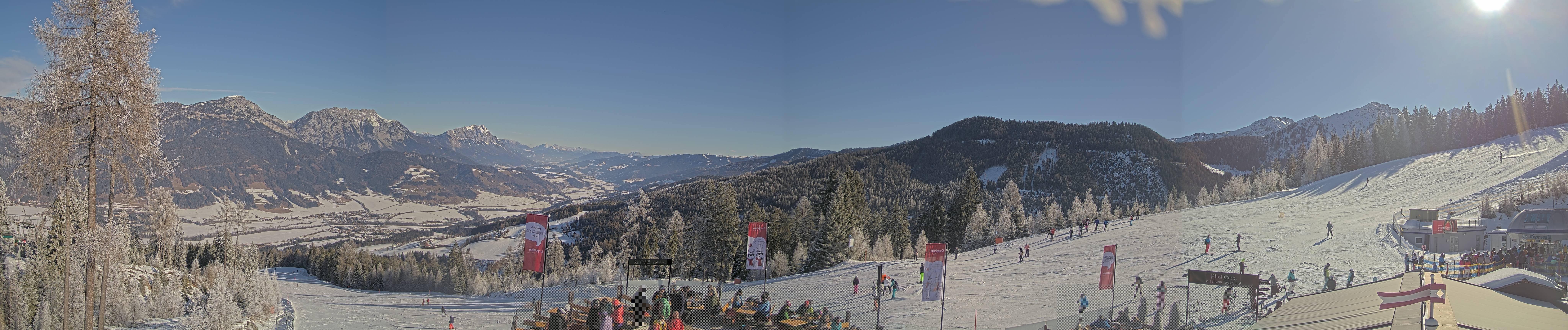 Archiv Foto Webcam Hauser Kaibling - Blick ins Ennstal von der Knapplhütte