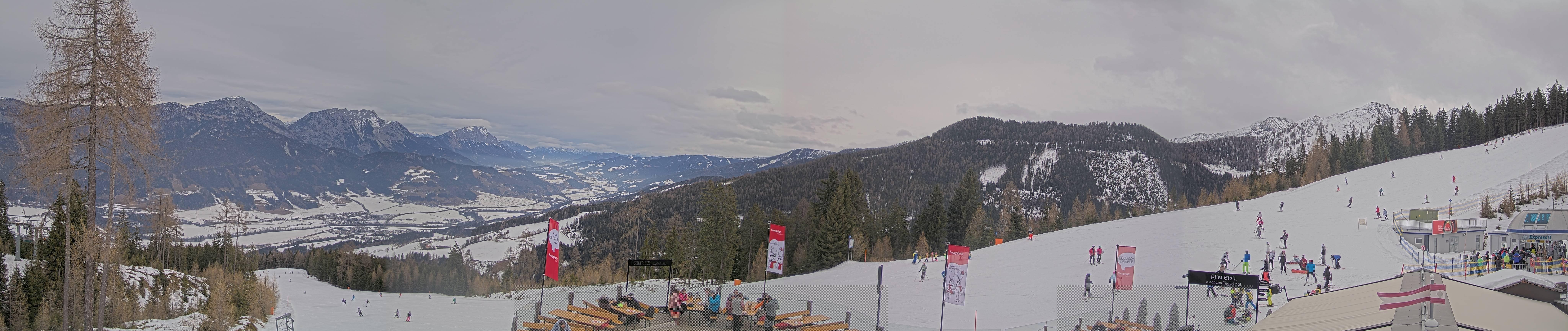 Archiv Foto Webcam Hauser Kaibling - Blick ins Ennstal von der Knapplhütte