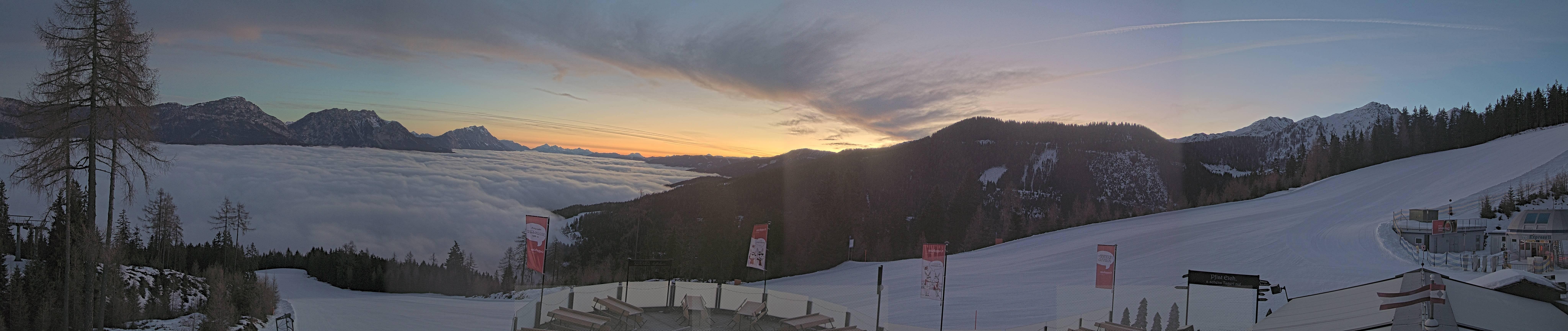 Archiv Foto Webcam Hauser Kaibling - Blick ins Ennstal von der Knapplhütte