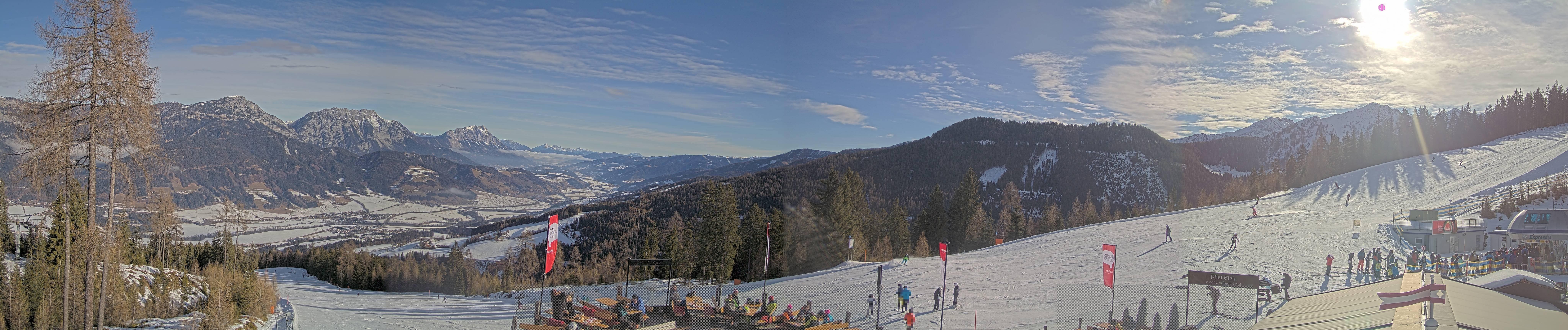 Archiv Foto Webcam Hauser Kaibling - Blick ins Ennstal von der Knapplhütte