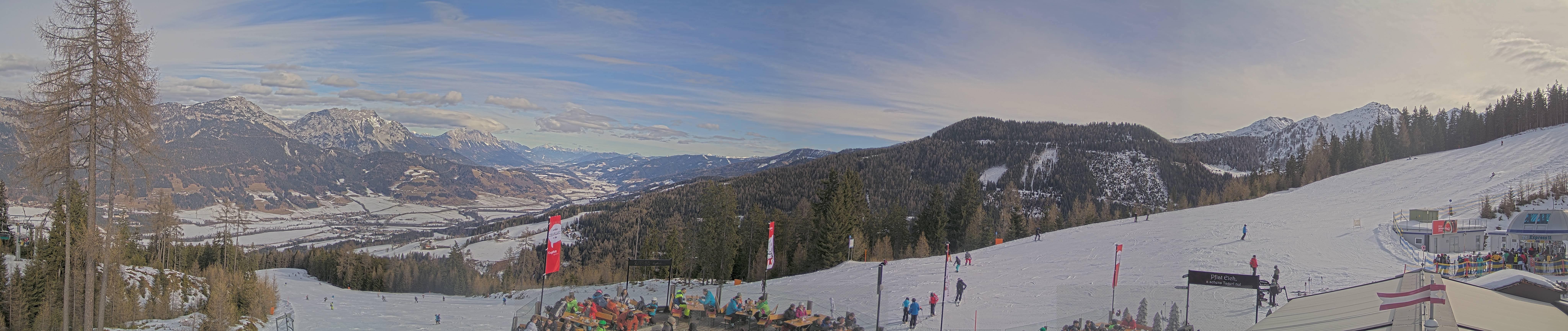 Archiv Foto Webcam Hauser Kaibling - Blick ins Ennstal von der Knapplhütte