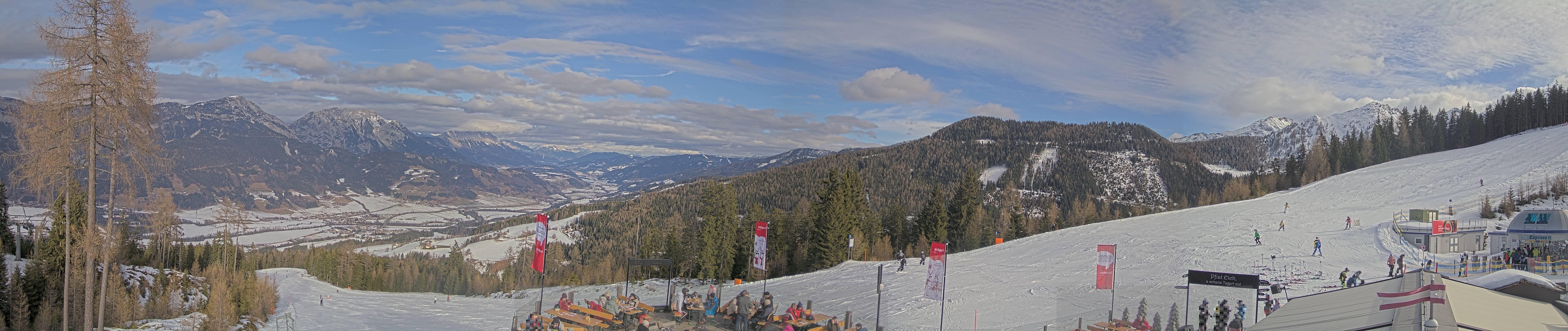 Archiv Foto Webcam Hauser Kaibling - Blick ins Ennstal von der Knapplhütte