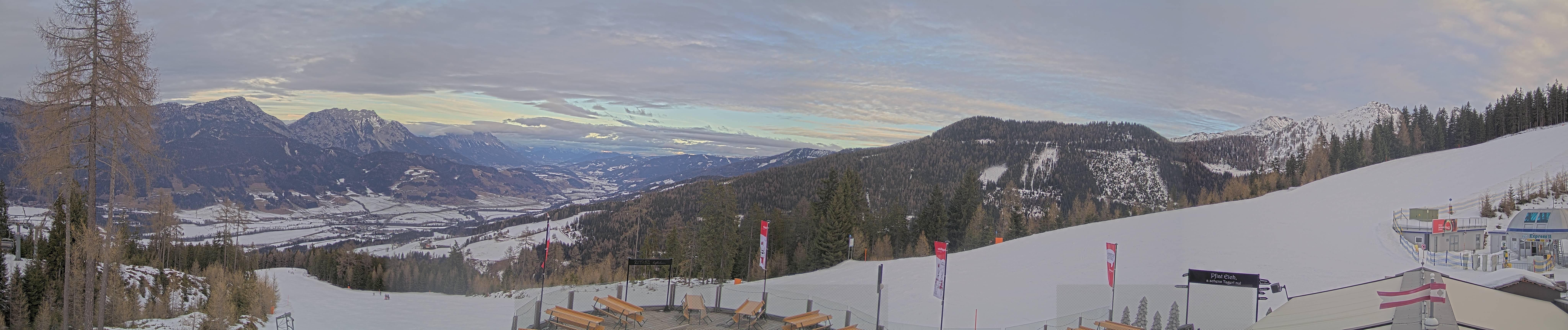 Archiv Foto Webcam Hauser Kaibling - Blick ins Ennstal von der Knapplhütte