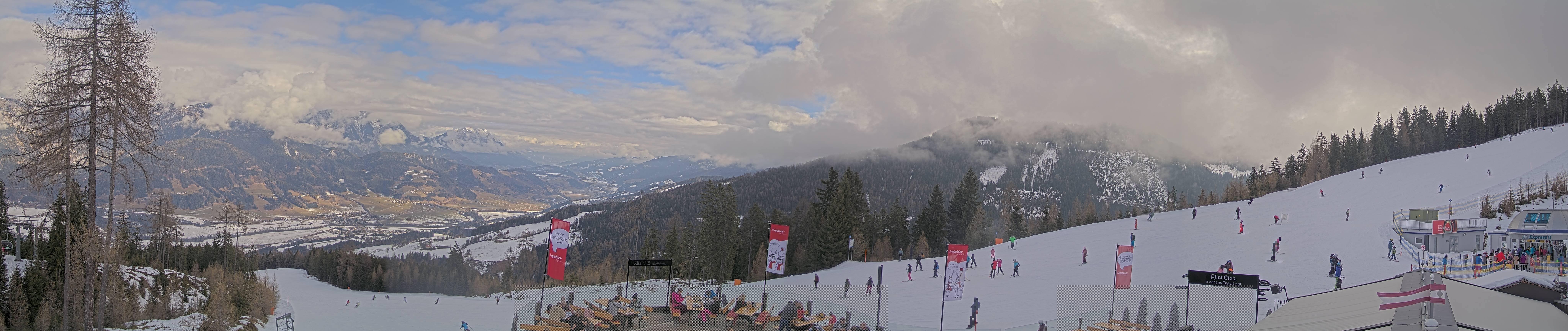 Archived image Webcam Hauser Kaibling - View towards valley Enns