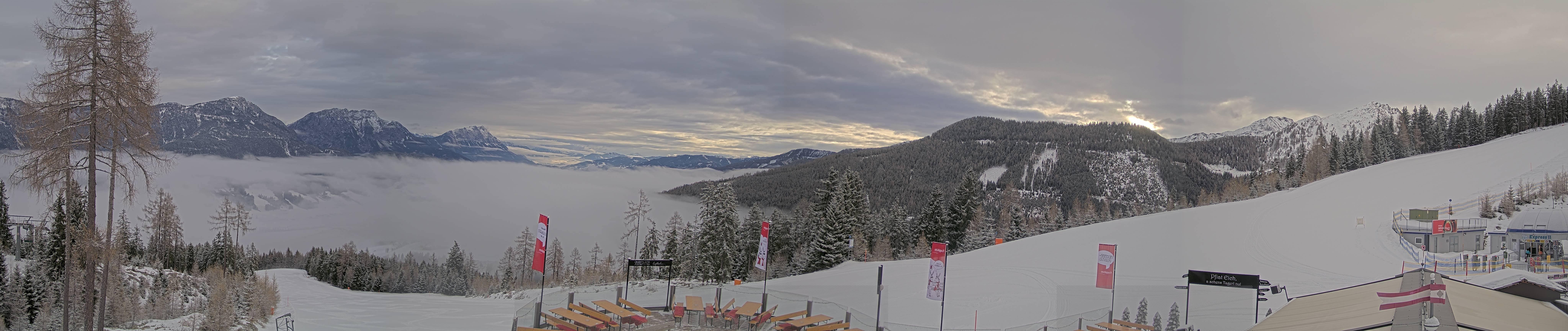 Archiv Foto Webcam Hauser Kaibling - Blick ins Ennstal von der Knapplhütte