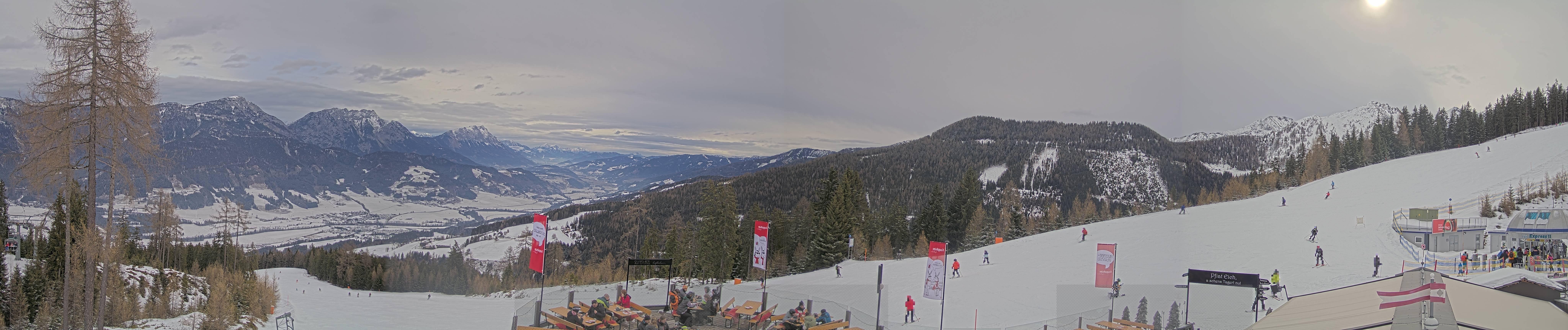 Archiv Foto Webcam Hauser Kaibling - Blick ins Ennstal von der Knapplhütte