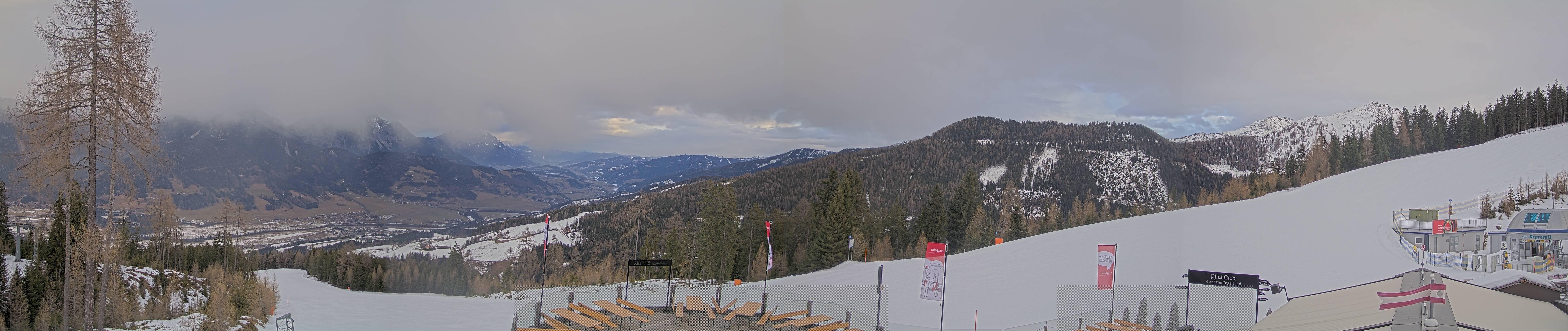 Archiv Foto Webcam Hauser Kaibling - Blick ins Ennstal von der Knapplhütte