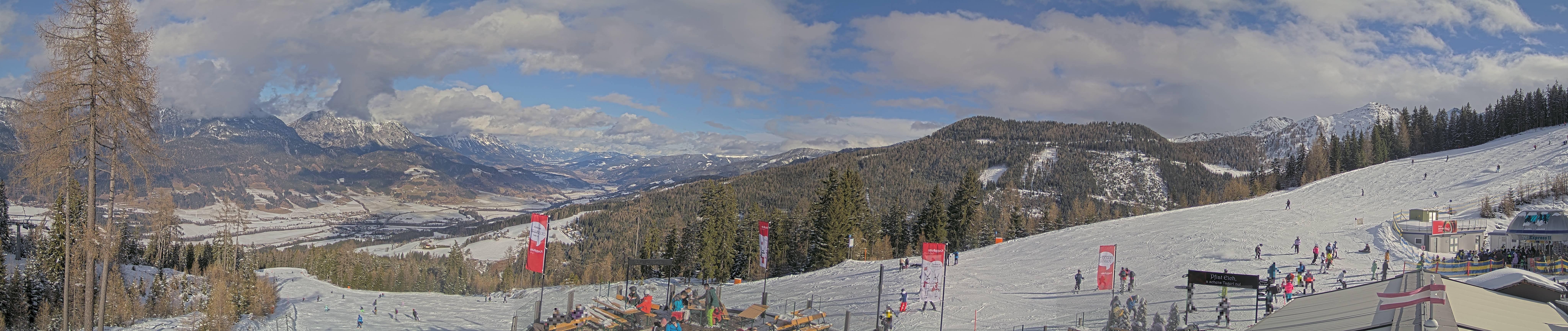 Archived image Webcam Hauser Kaibling - View towards valley Enns