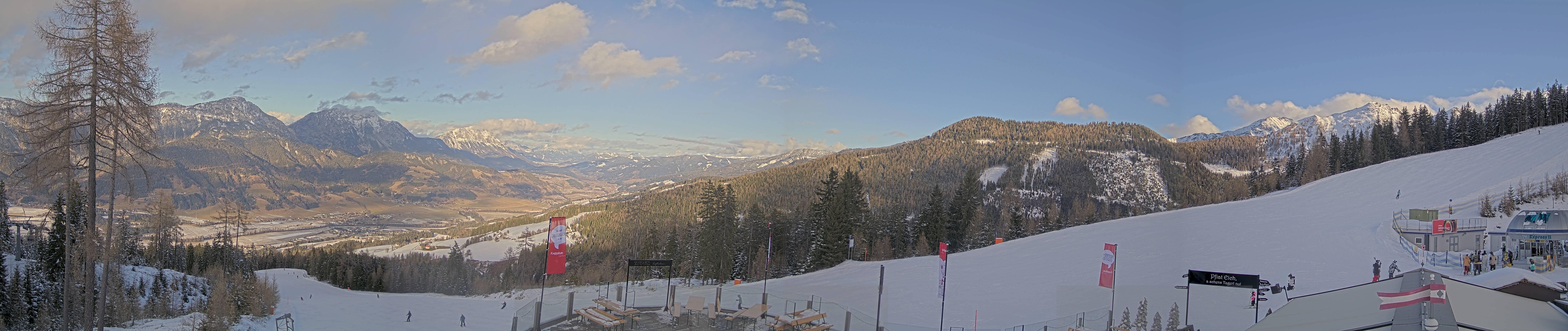 Archiv Foto Webcam Hauser Kaibling - Blick ins Ennstal von der Knapplhütte