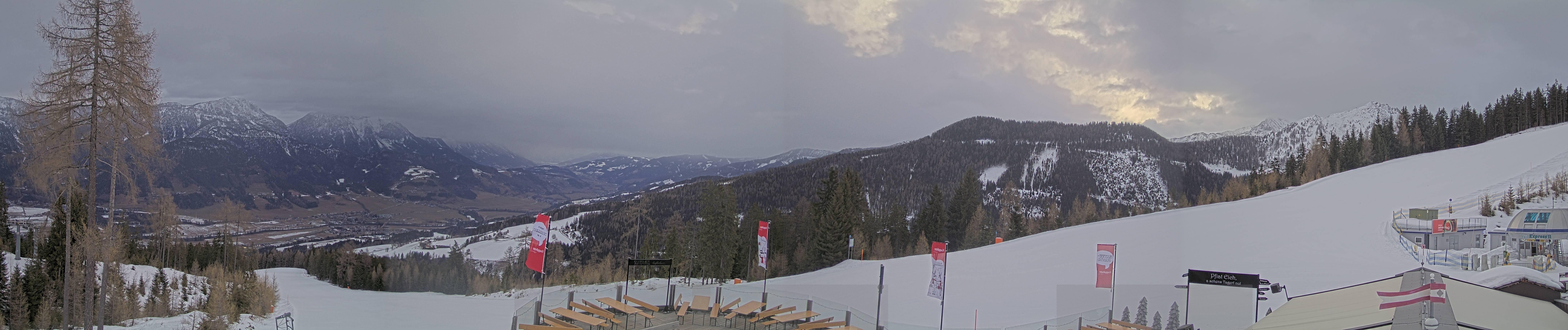 Archiv Foto Webcam Hauser Kaibling - Blick ins Ennstal von der Knapplhütte