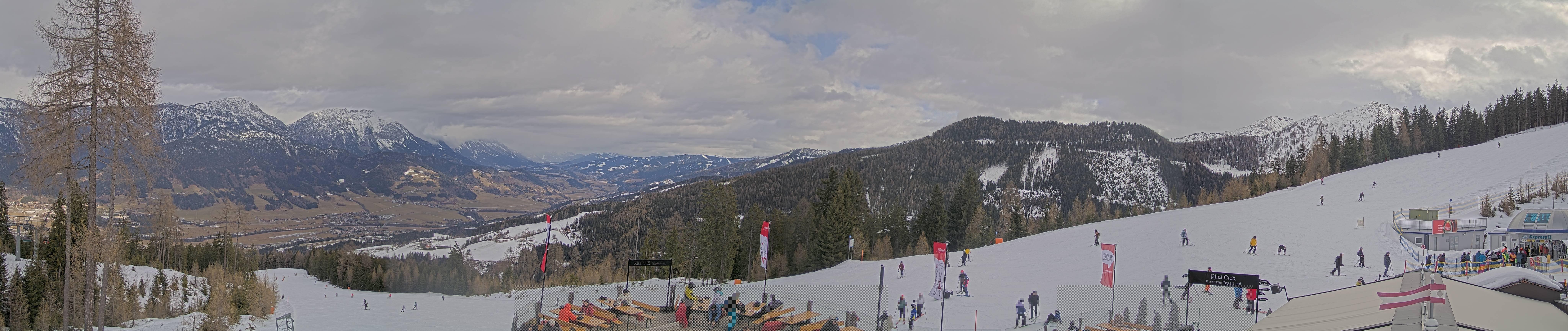 Archiv Foto Webcam Hauser Kaibling - Blick ins Ennstal von der Knapplhütte