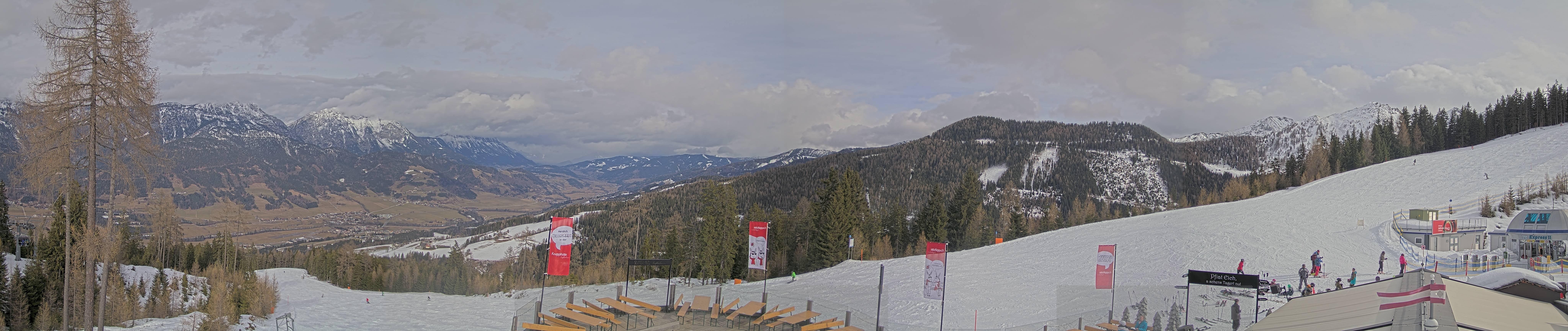 Archiv Foto Webcam Hauser Kaibling - Blick ins Ennstal von der Knapplhütte