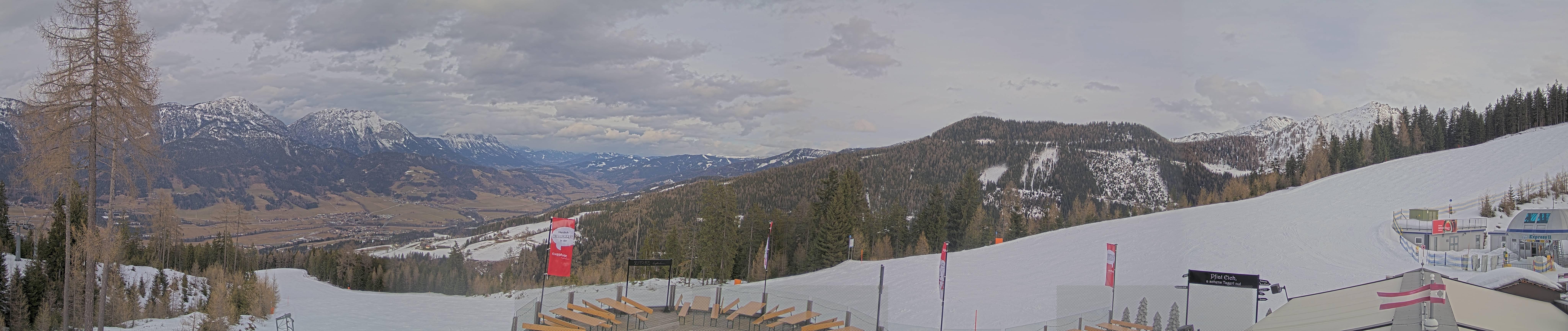 Archiv Foto Webcam Hauser Kaibling - Blick ins Ennstal von der Knapplhütte