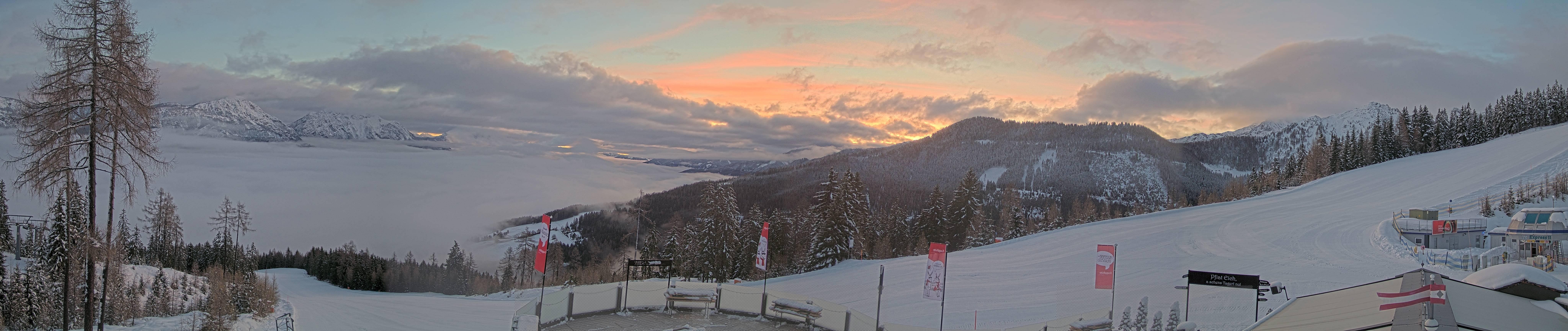 Archiv Foto Webcam Hauser Kaibling - Blick ins Ennstal von der Knapplhütte