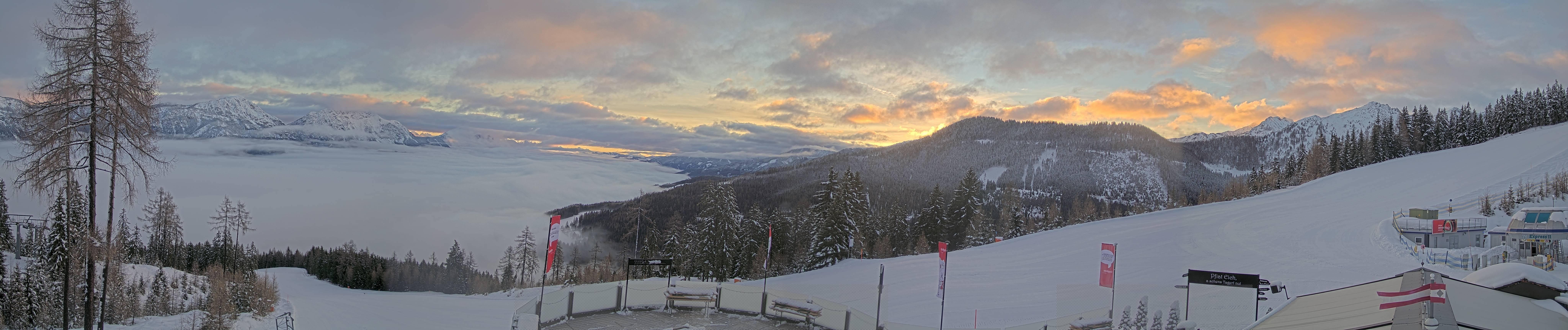 Archiv Foto Webcam Hauser Kaibling - Blick ins Ennstal von der Knapplhütte