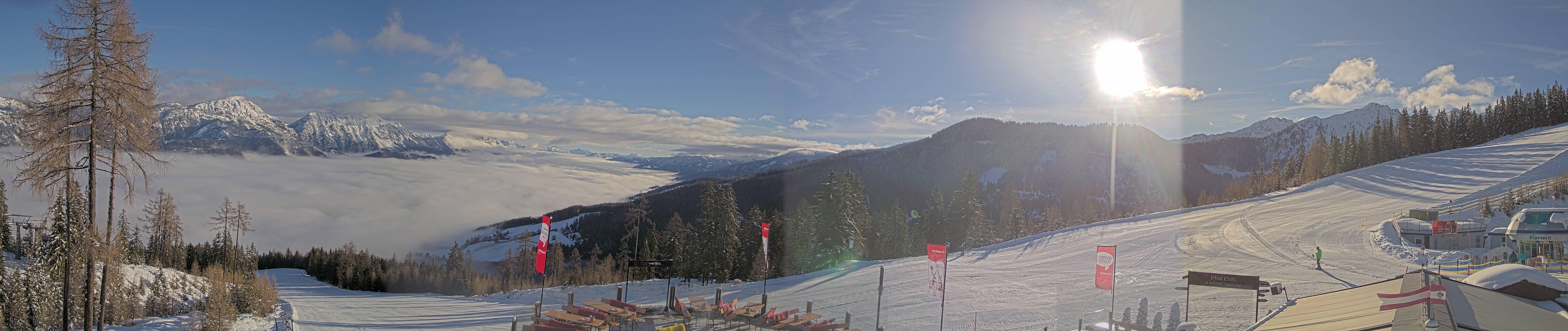 Archiv Foto Webcam Hauser Kaibling - Blick ins Ennstal von der Knapplhütte