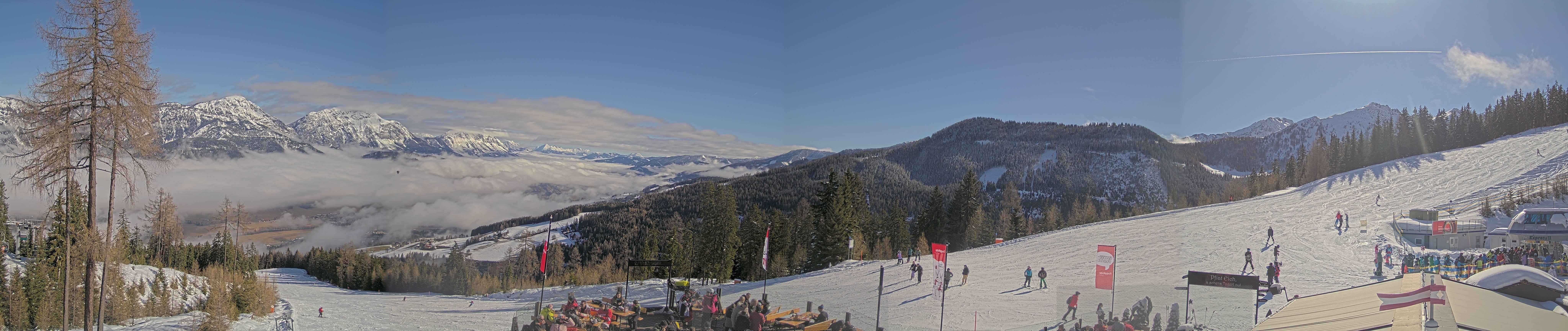 Archiv Foto Webcam Hauser Kaibling - Blick ins Ennstal von der Knapplhütte