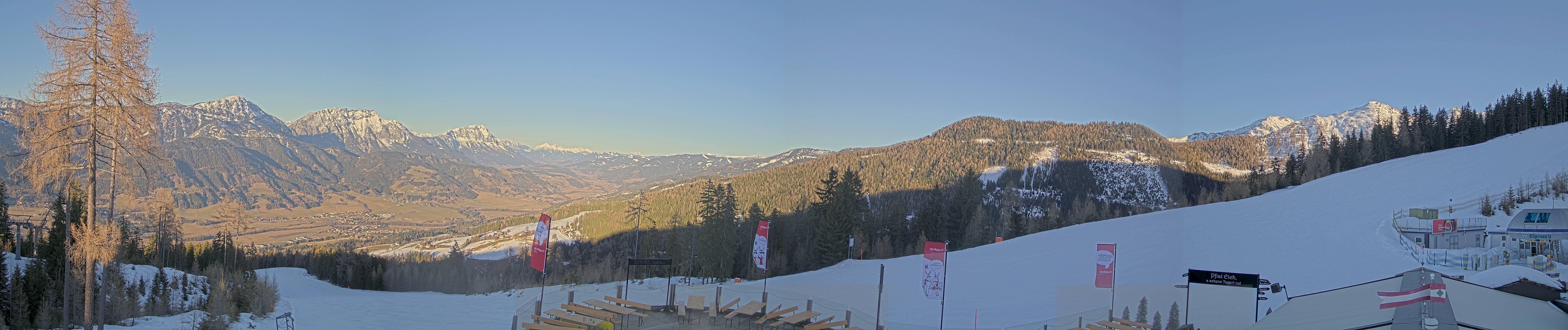 Archiv Foto Webcam Hauser Kaibling - Blick ins Ennstal von der Knapplhütte