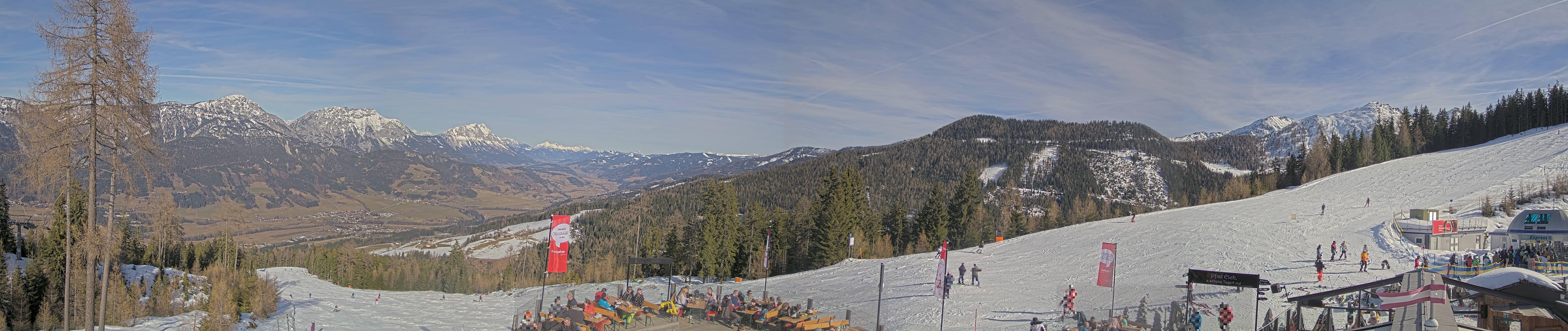 Archived image Webcam Hauser Kaibling - View towards valley Enns