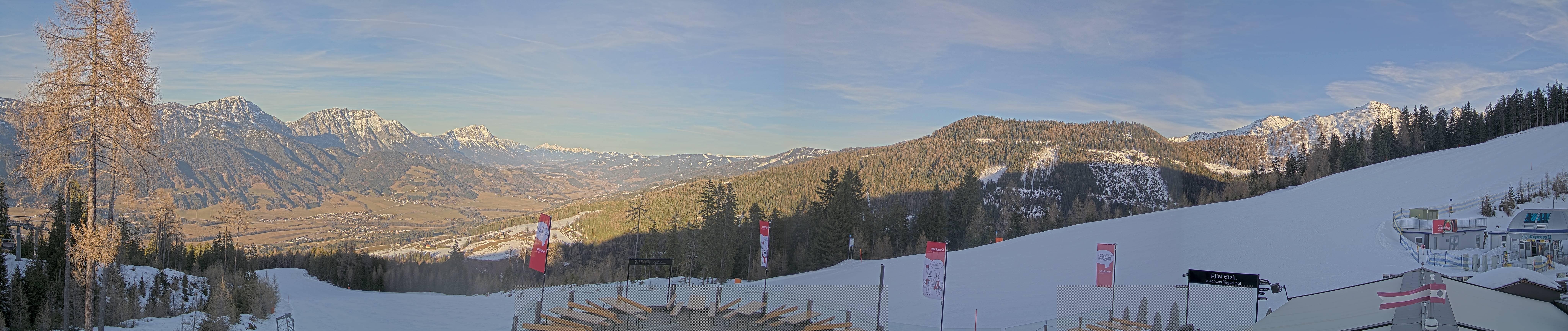 Archived image Webcam Hauser Kaibling - View towards valley Enns