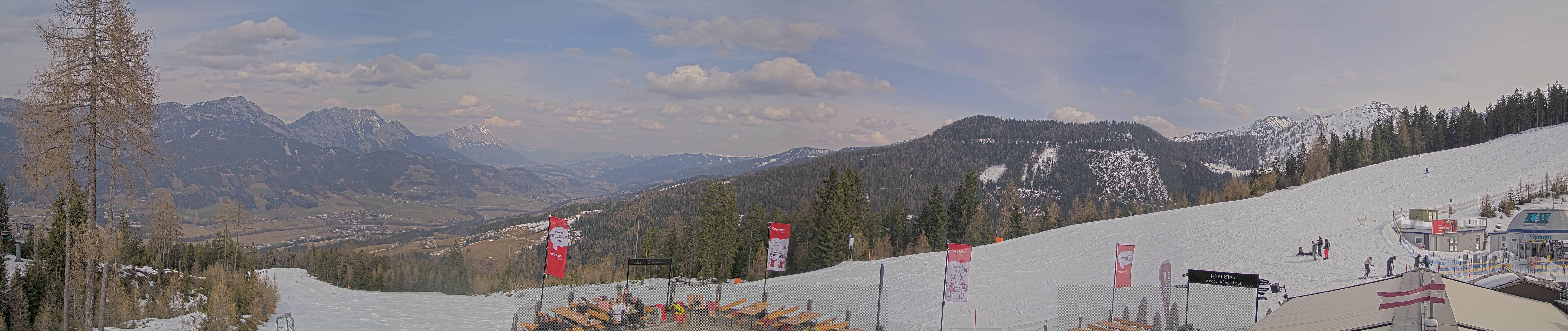 Archiv Foto Webcam Hauser Kaibling - Blick ins Ennstal von der Knapplhütte