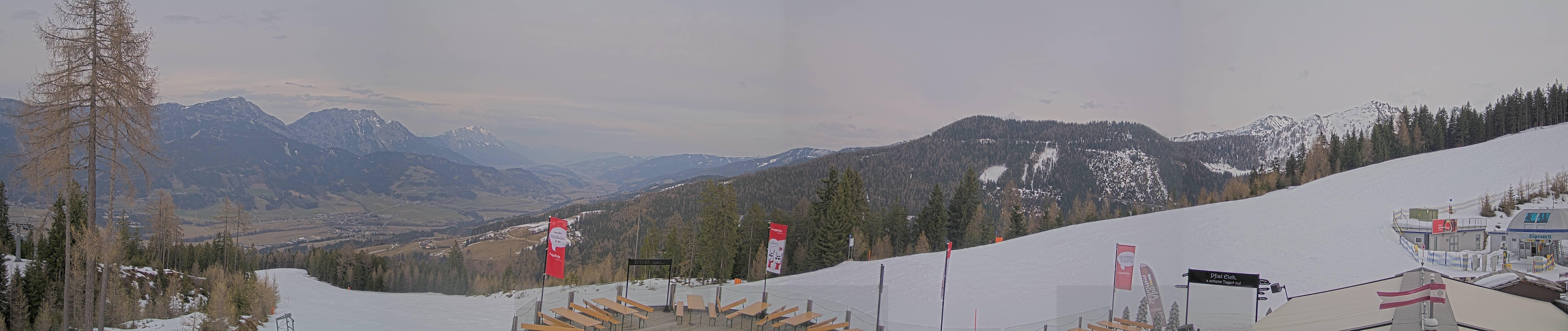 Archiv Foto Webcam Hauser Kaibling - Blick ins Ennstal von der Knapplhütte