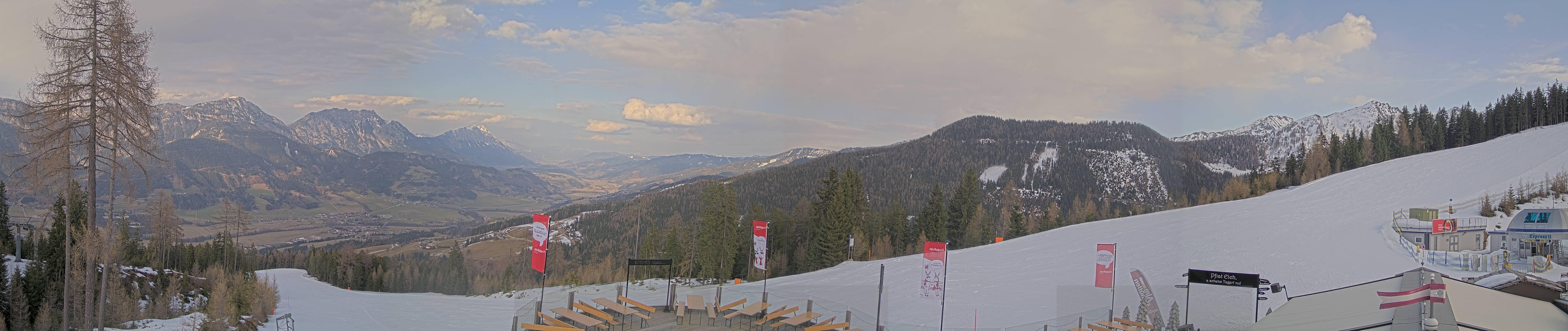Archived image Webcam Hauser Kaibling - View towards valley Enns