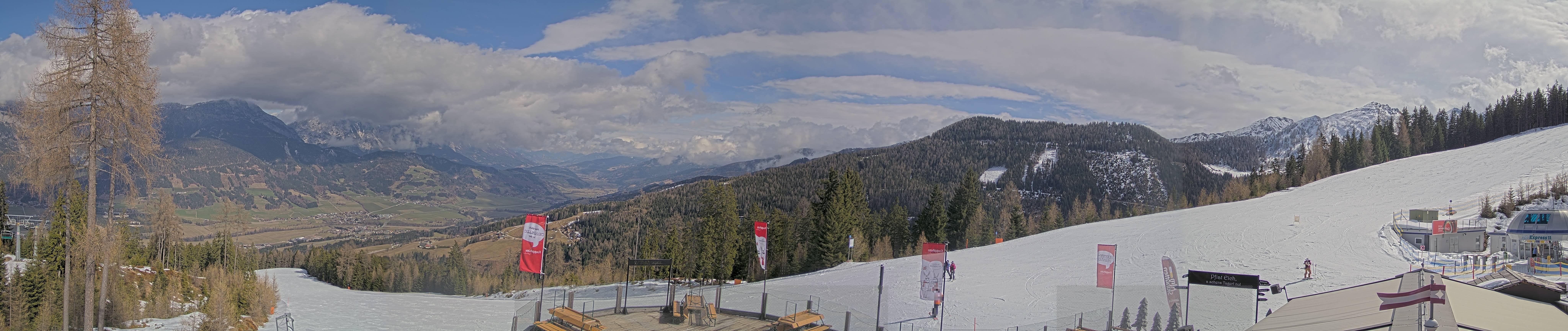 Archiv Foto Webcam Hauser Kaibling - Blick ins Ennstal von der Knapplhütte