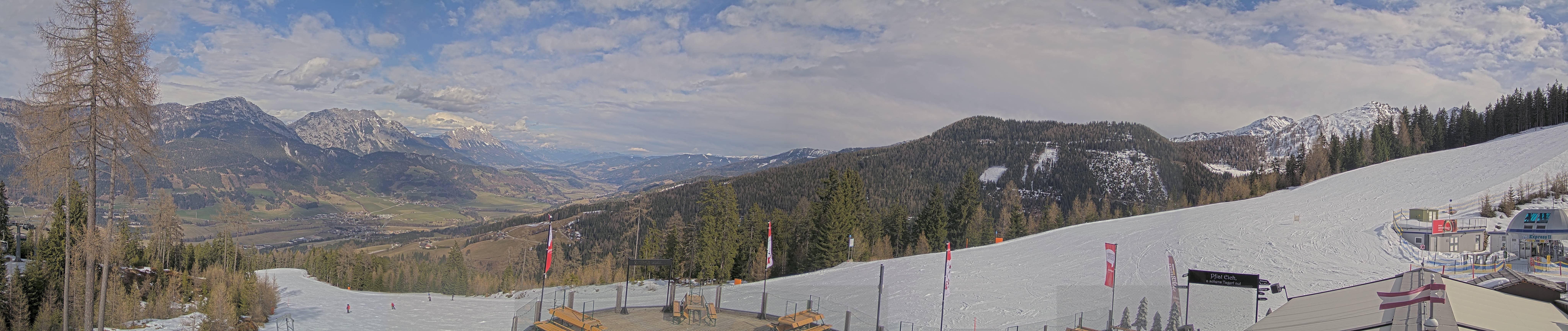 Archiv Foto Webcam Hauser Kaibling - Blick ins Ennstal von der Knapplhütte