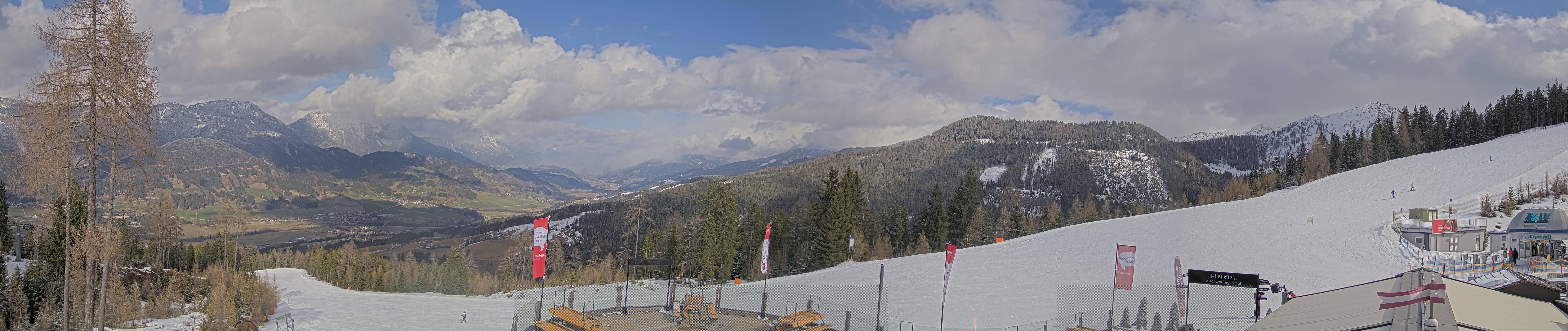 Archiv Foto Webcam Hauser Kaibling - Blick ins Ennstal von der Knapplhütte