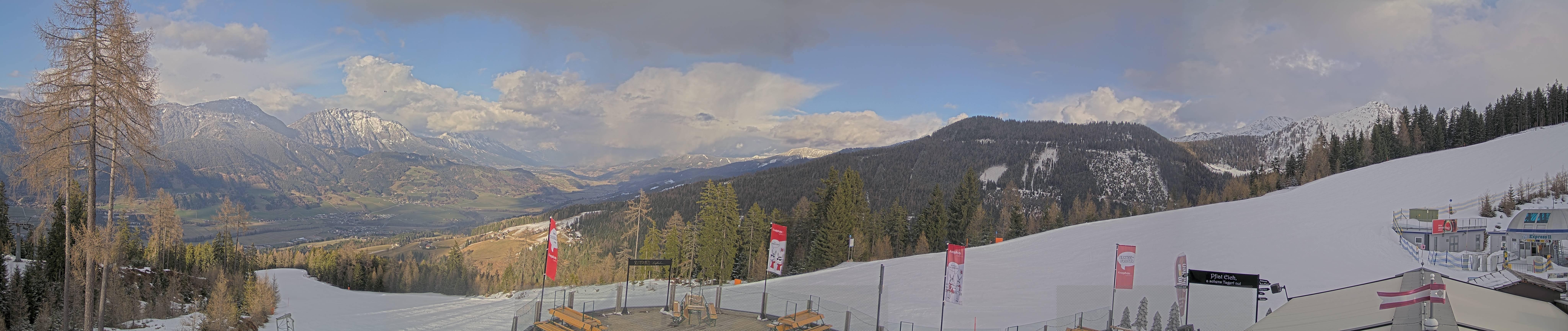 Archiv Foto Webcam Hauser Kaibling - Blick ins Ennstal von der Knapplhütte