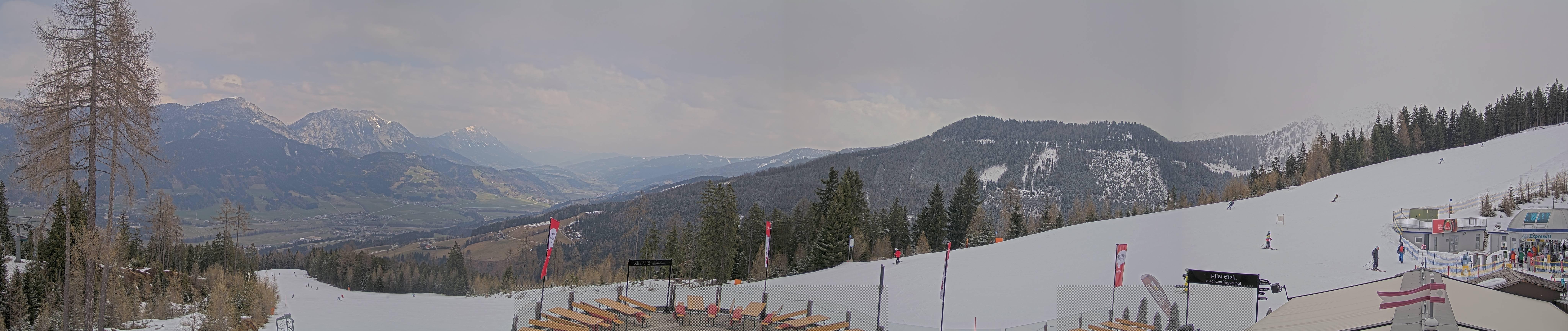 Archiv Foto Webcam Hauser Kaibling - Blick ins Ennstal von der Knapplhütte