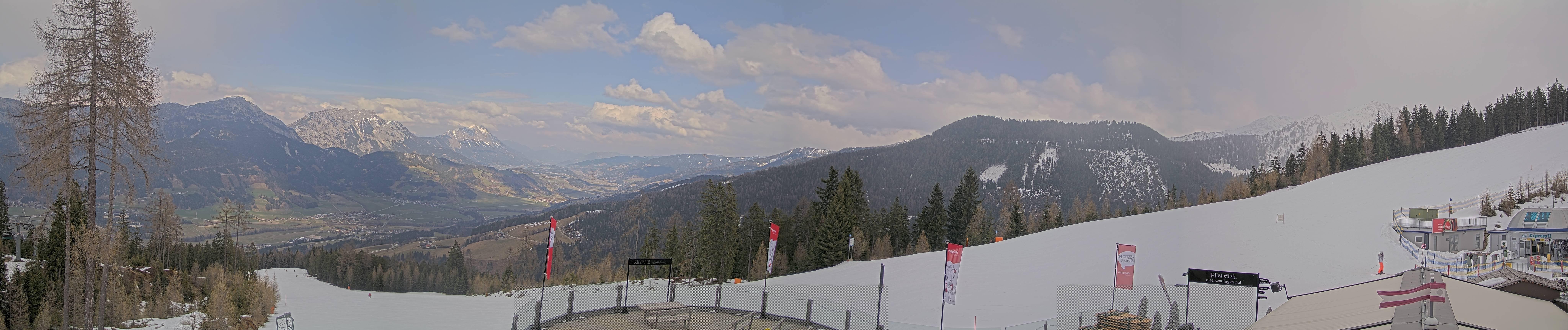 Archiv Foto Webcam Hauser Kaibling - Blick ins Ennstal von der Knapplhütte