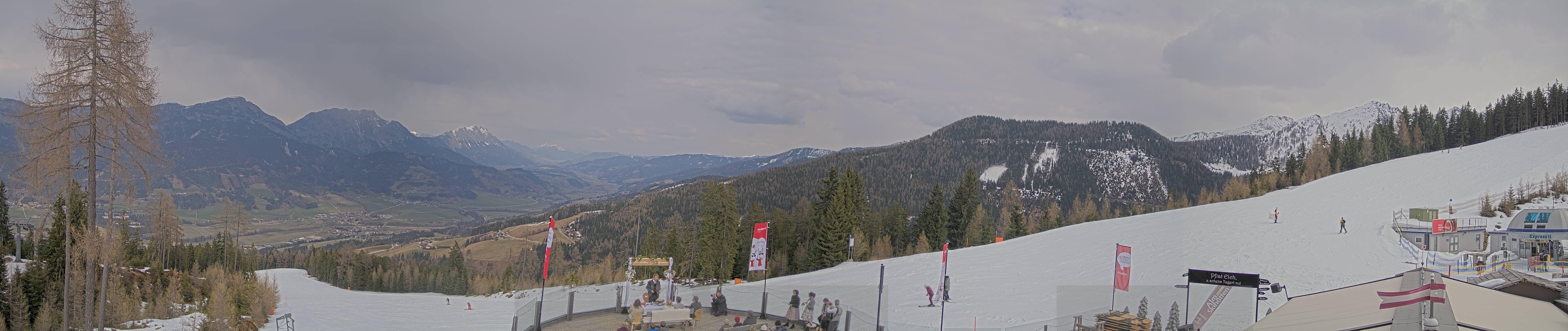 Archiv Foto Webcam Hauser Kaibling - Blick ins Ennstal von der Knapplhütte