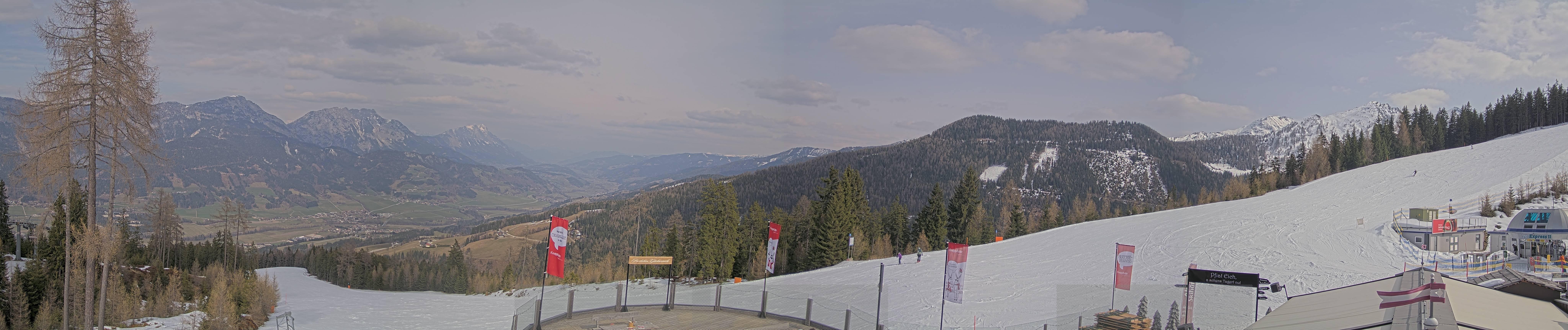 Archiv Foto Webcam Hauser Kaibling - Blick ins Ennstal von der Knapplhütte