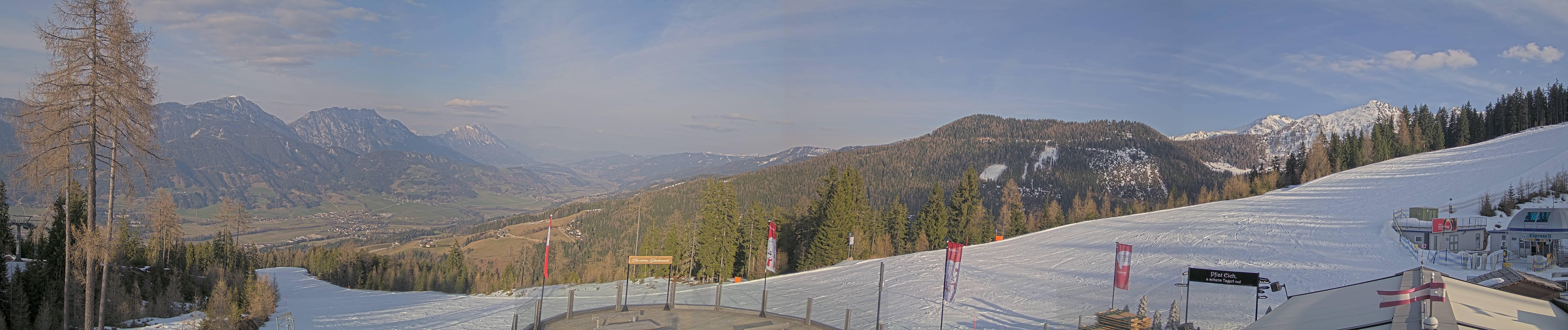 Archiv Foto Webcam Hauser Kaibling - Blick ins Ennstal von der Knapplhütte