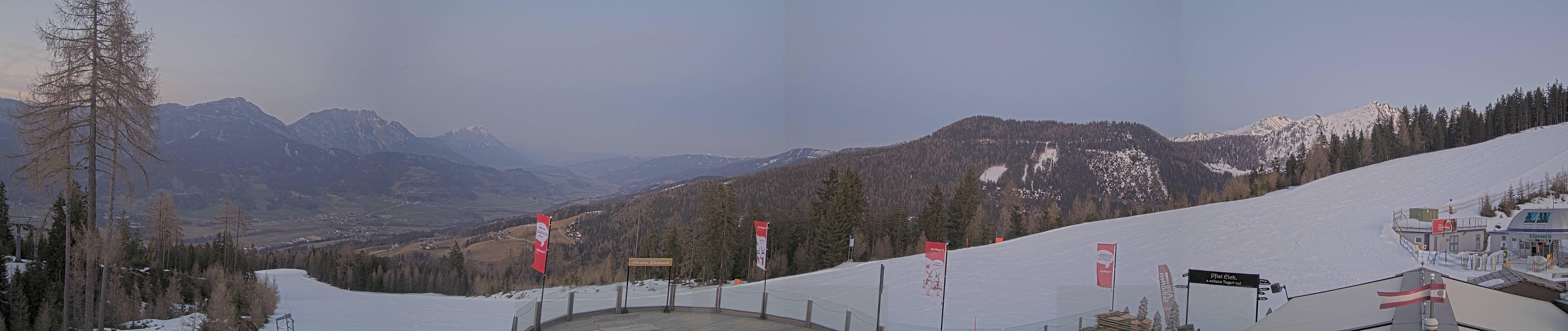 Archiv Foto Webcam Hauser Kaibling - Blick ins Ennstal von der Knapplhütte