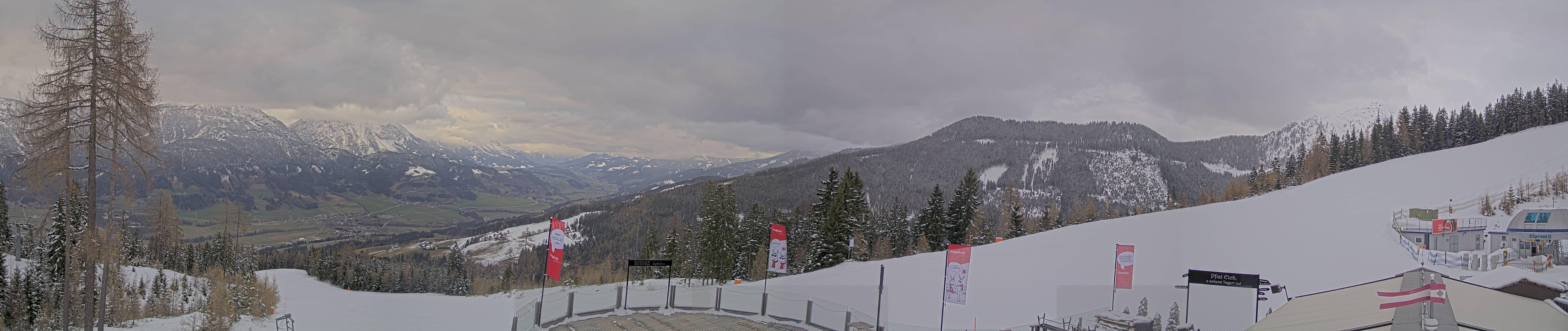 Archiv Foto Webcam Hauser Kaibling - Blick ins Ennstal von der Knapplhütte