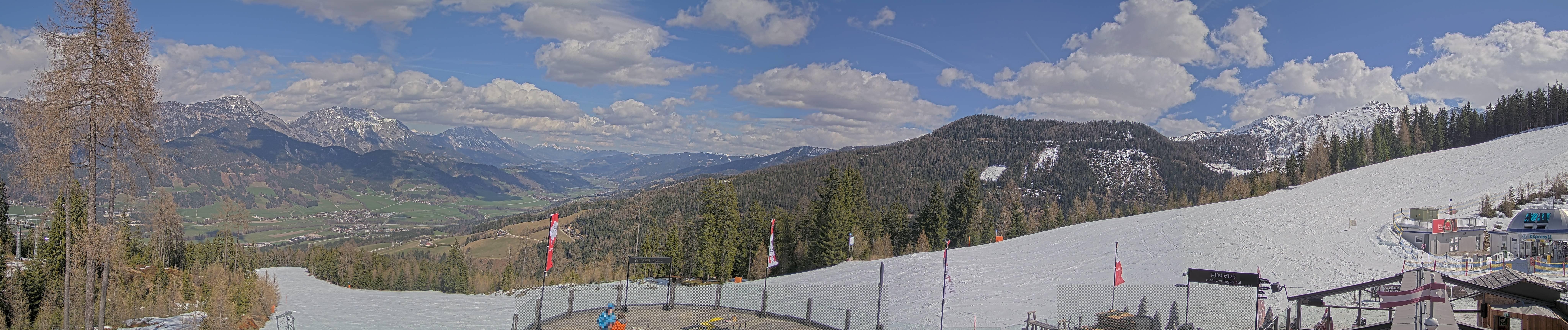 Archiv Foto Webcam Hauser Kaibling - Blick ins Ennstal von der Knapplhütte