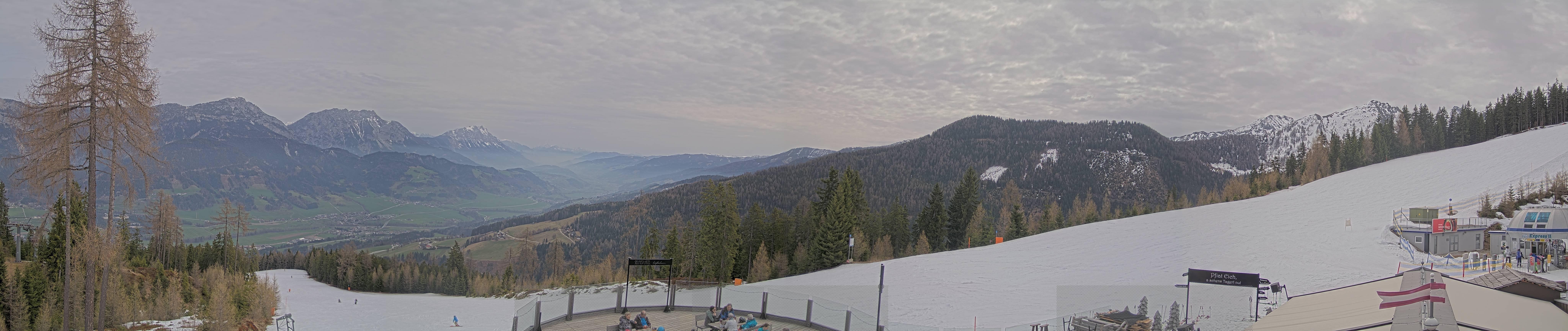 Archiv Foto Webcam Hauser Kaibling - Blick ins Ennstal von der Knapplhütte