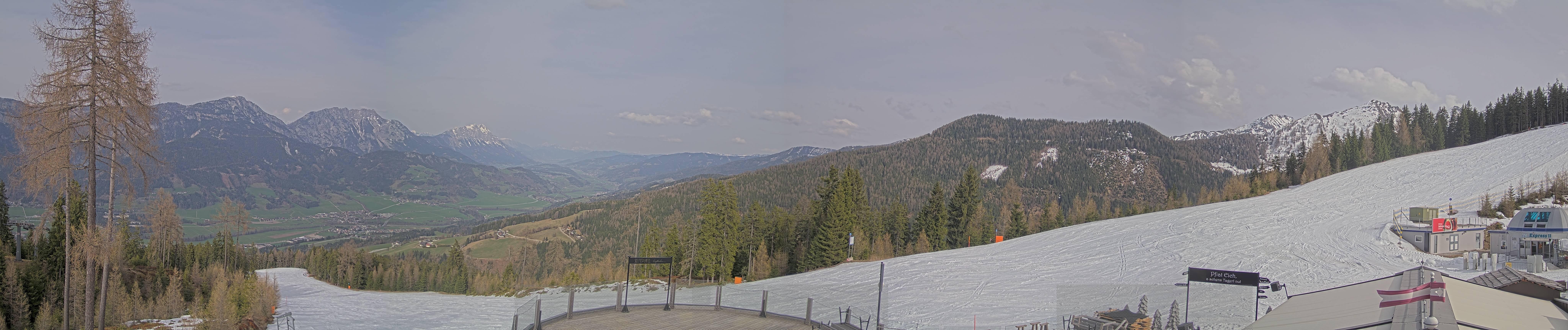 Archiv Foto Webcam Hauser Kaibling - Blick ins Ennstal von der Knapplhütte