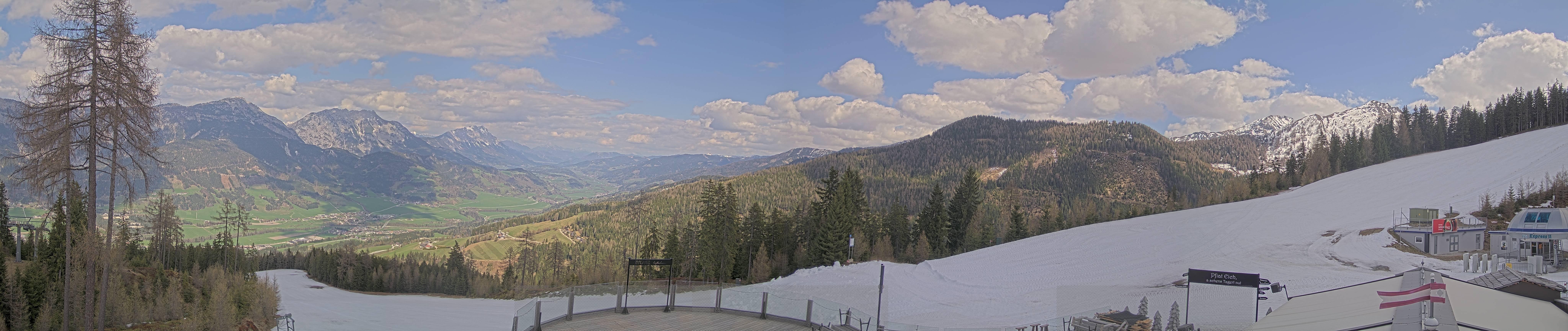 Archiv Foto Webcam Hauser Kaibling - Blick ins Ennstal von der Knapplhütte