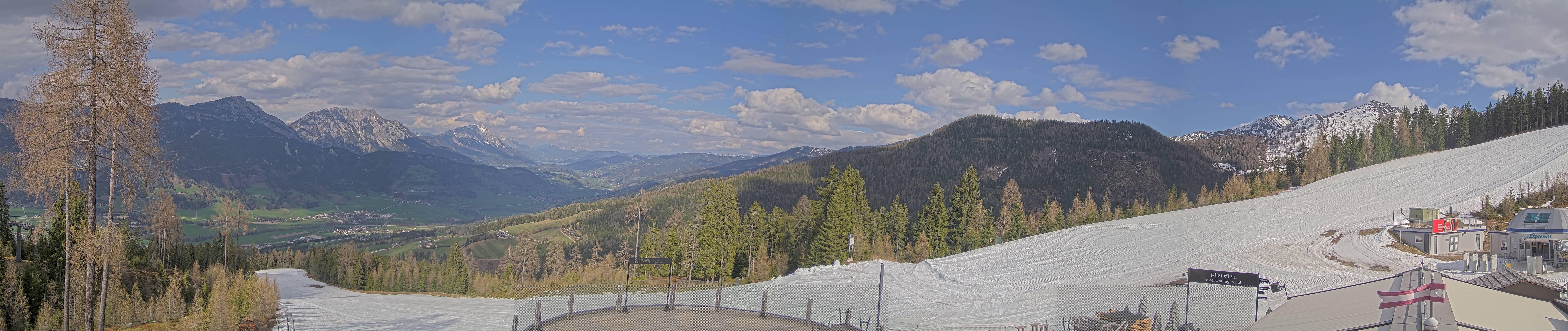 Archiv Foto Webcam Hauser Kaibling - Blick ins Ennstal von der Knapplhütte