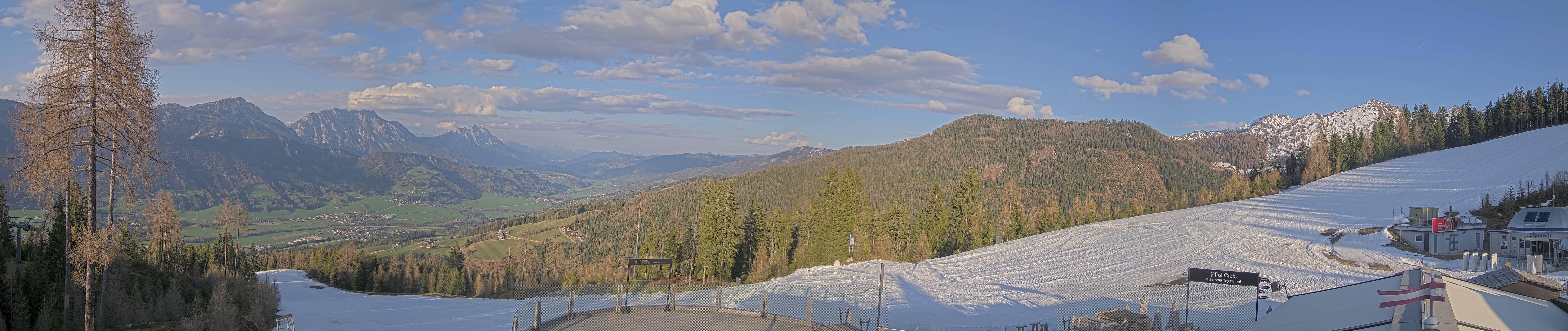 Archiv Foto Webcam Hauser Kaibling - Blick ins Ennstal von der Knapplhütte