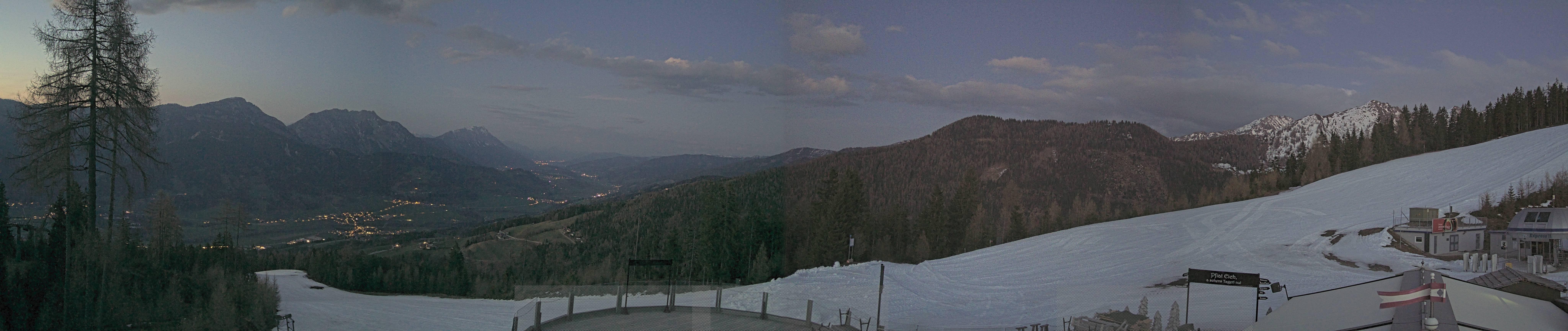 Archiv Foto Webcam Hauser Kaibling - Blick ins Ennstal von der Knapplhütte