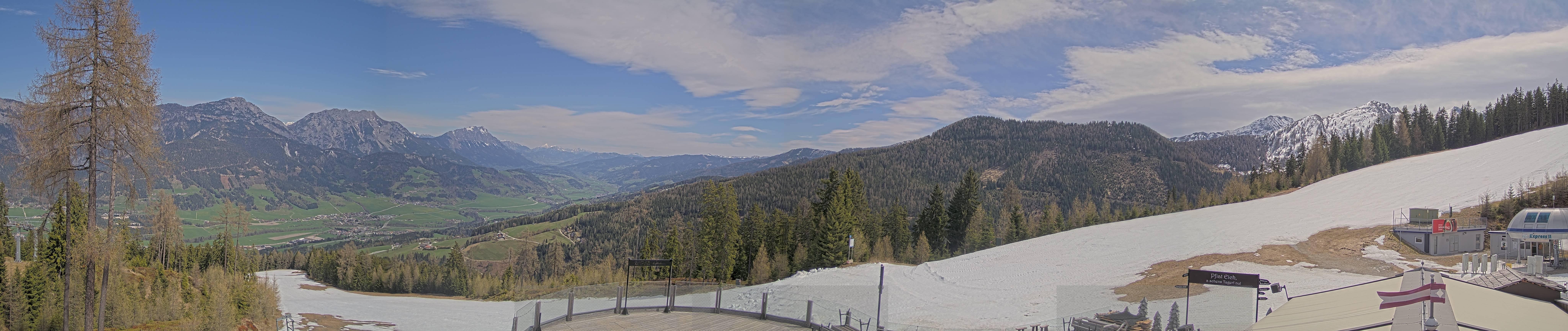 Archived image Webcam Hauser Kaibling - View towards valley Enns